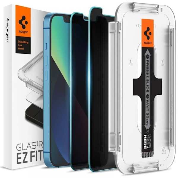 Spigen 14 Plus / iPhone 13 Pro Max \"Ez Fit\" 2-PACK Skjermbeskytter Privacy
