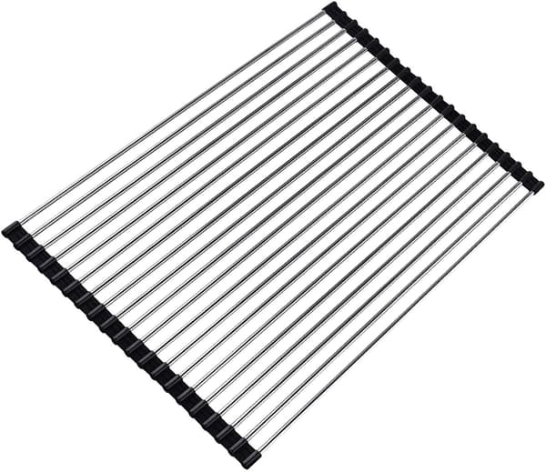 Fällbart avloppsgaller - Diskbänk - Diskställ - Fällbart avloppsgaller (Svart, 47 cm x 35 cm)