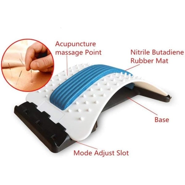 Ryggsträckare Posture massager för avslappning och smärtlindring i ryggen, ryggträningsutrustning för ländryggsstöd