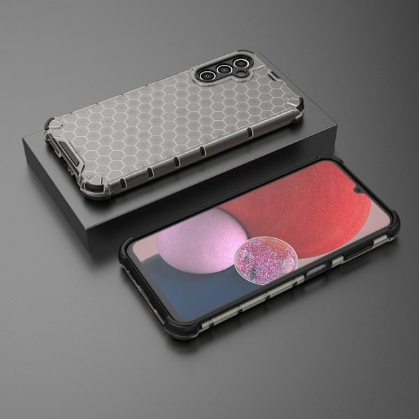 Galaxy A14 4G/5G Cover Stødsikkert Honeycomb Tekstur Sort