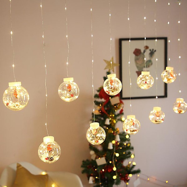 Fairy Lights - Wish Ball Lysstreng Wire Lights med 8 Modes Fjernbetjening Julelys til Soveværelse Fest - Varm Hvid