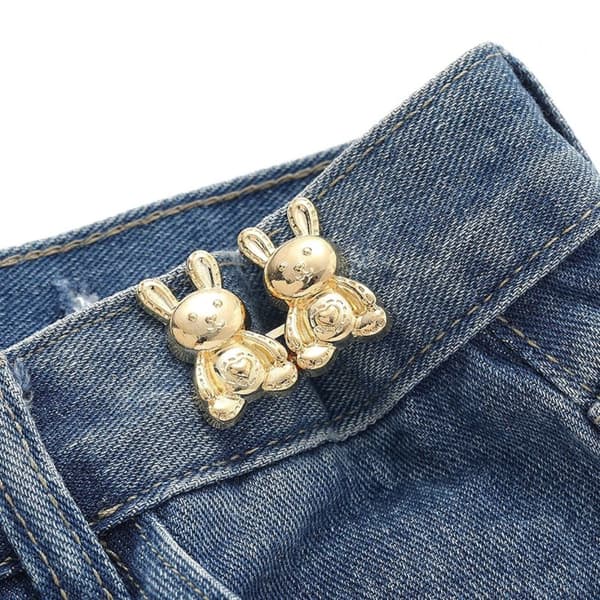 Midjeknapp Jeans Belte Spenne GULL