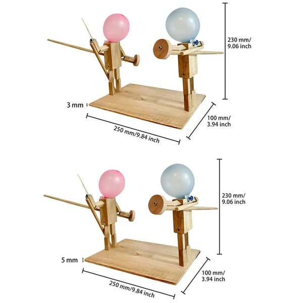 Ballong Bambus Mand Kamp Træ Robotter Kampspil