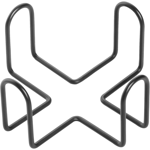 Minimalistisk sort jernmetal coasterholder til både runde og firkantede coasters