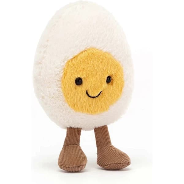 {PL}Amuseable Kokt Egg Glad Mat Plysch, Liten