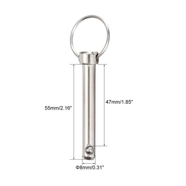 2 stk. Quick Release Pins Bimini Top Pin 8X55MM