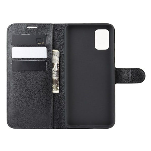 Samsung Galaxy A51 - Litchi Pung Etui - Sort Black Sort
