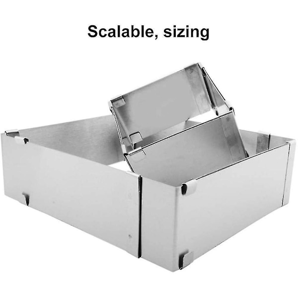 Justerbar kageform - Rektangulær bagerammeform 10-18 cm 5 cm høj