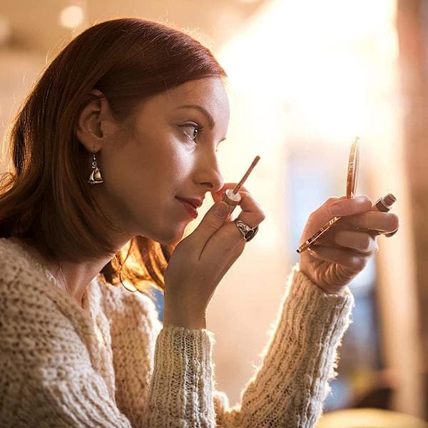 Kompakt makeupspejl til mænd, kvinder og piger, stilfuldt