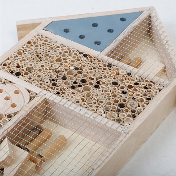 Bee House, Wooden Natural Insect Hotels Bee House Bug Room Shelte