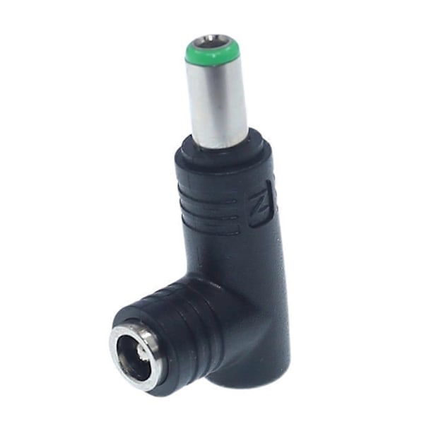 1 stk. 5,5x2,5 mm Hun Jack til Han Stik 90 Grader DC Strømstik Adapter 5,5*2,1 mm