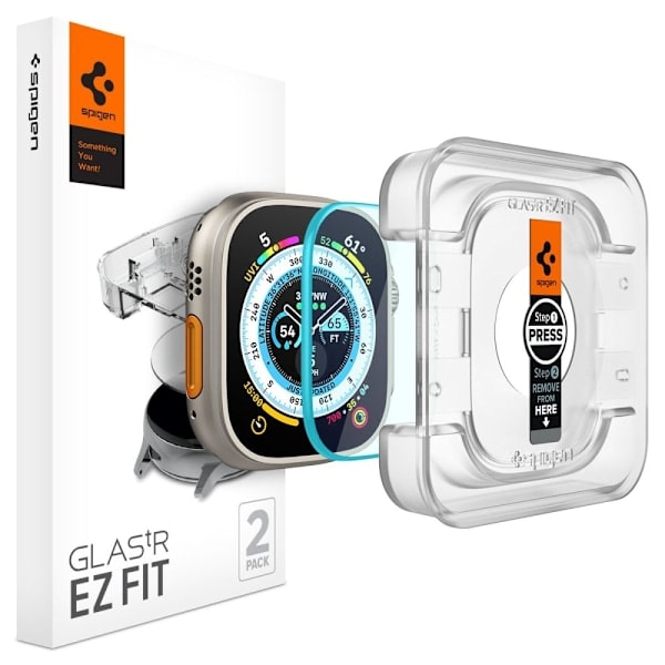Spigen Apple Watch Ultra 49 mm 2-PACK \"Ez Fit\" Glas.tR Näytönsuoja