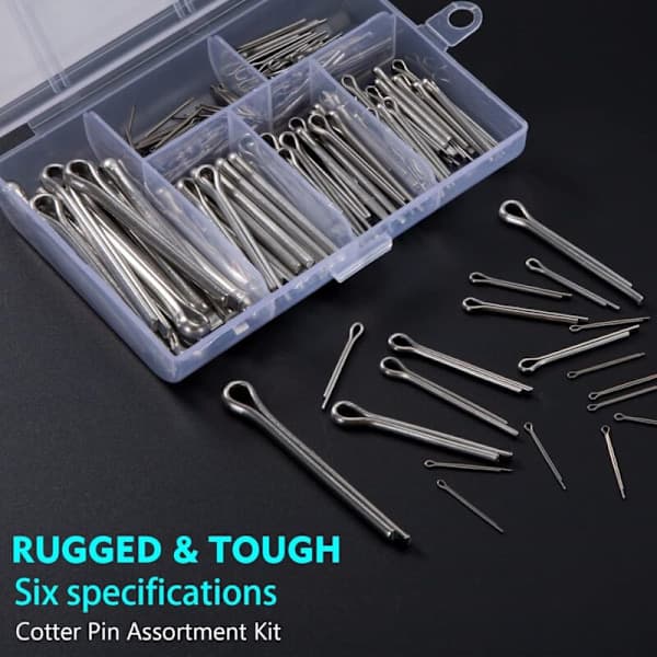 230 stk. rustfri splitstifter M1 M2 M2,5 M3 M4 M5 Sortiment af låsesplitter med opbevaringsboks【pl】