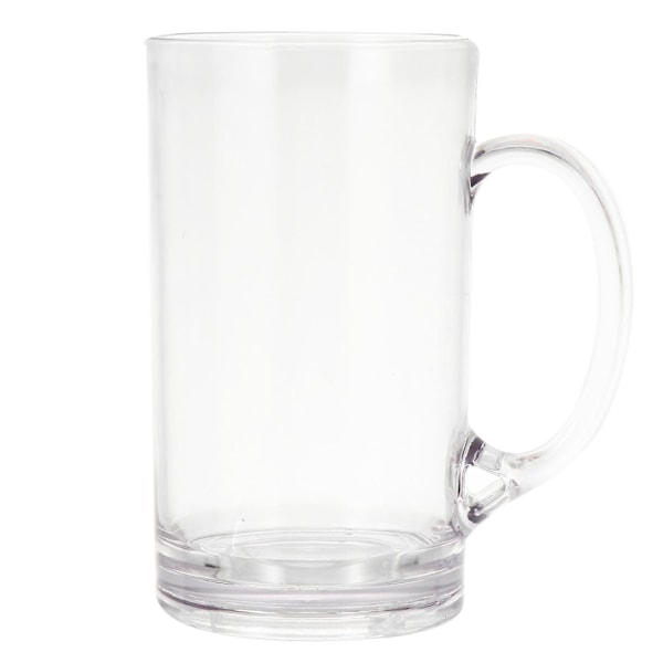 660ml Ølkrus med Håndtak Akryl Tradisjonelt Krus Glass for Kaffe Cocktail