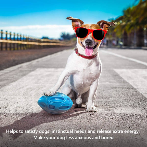 Squeaky Dog Toys for Aggressive Chewers: Rubber Puppy Ball with Squeaker