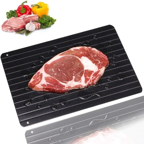 Rask tineplate for kylling, fisk - mirakeltineplate - sikker oppvarming - rask tining - julegave