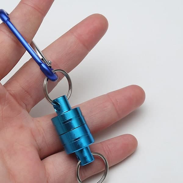 Net Release Clip Nøglering Krog til Fluefiskeri Magnet Aluminium Legering Krog Sort[PL]