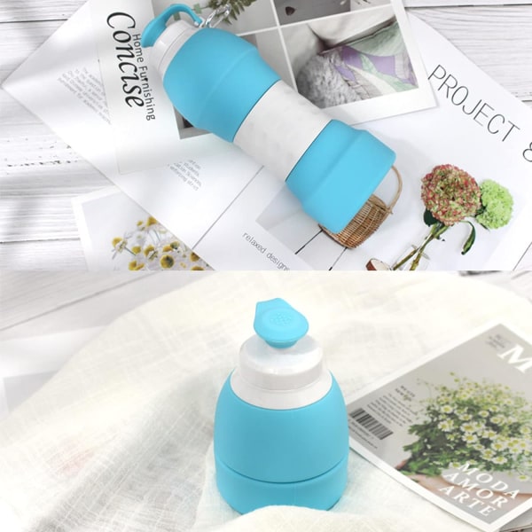 Hopfällbara vattenflaskor Återanvändbar vattenflaska med karbinhake BP