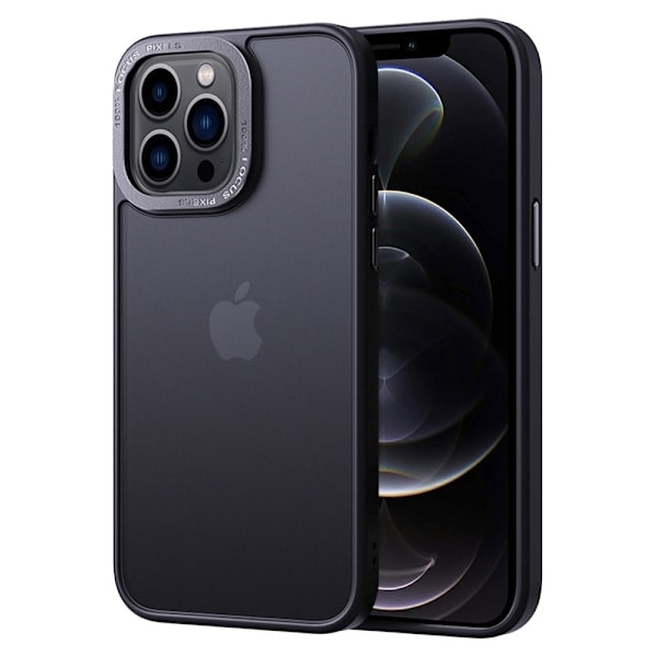 iPhone 12 Pro Max Skal Klassisk Hybrid Matt Svart