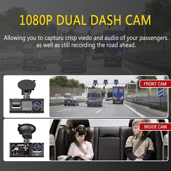 Bil Dash Cam Bil DVR Opptaker Kamera Videokamera