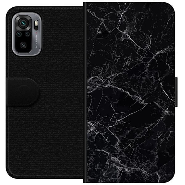 Xiaomi Redmi Note 10S Pung Etui Marmor Sort