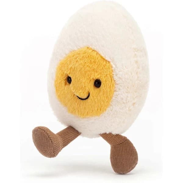 {PL}Amuseable Kokt Egg Glad Mat Plysch, Liten