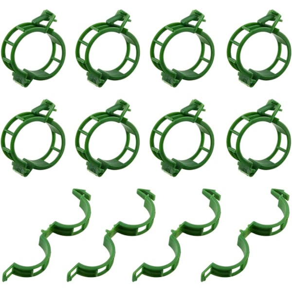 200 stk. Plantestøtteclips Haveplast Tomatclips til Klatreplanter, Vinstokke, Blomster, Grøntsager, Stængler, Bure, Snorforbindelser (Grøn)