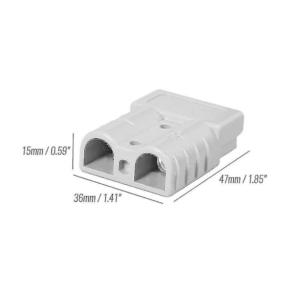 10 stk. Anderson-stil stikforbindelser DC 50a 12-24v 6awg dobbeltpolet med kobberkontakt strøm C