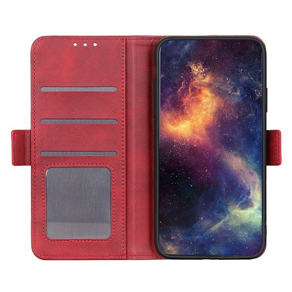 OnePlus Nord CE 5G - Kotelo magneettisella sulkimella - Punainen Punainen
