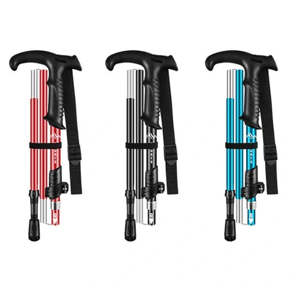 Telescopic Walking Poles for Nordic Walking with Adjustable T-Handle Blue