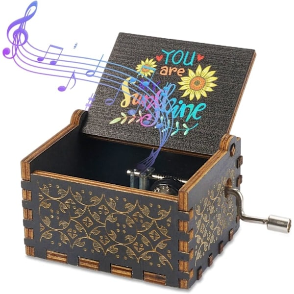 2 stk. Musikkbokser, Tre Musikkboks Håndsveiv Musikkbokser Personlige Klassiske Vintage Musikkboks Gave til Bursdag