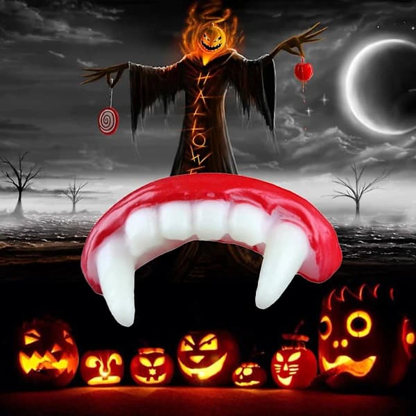 Børns Trick Toy Resin Halloween Vampyrtænder Til Alder 6+ Børn/voksne【PL】