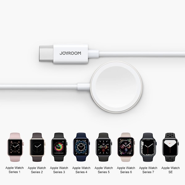 Joyroom Apple Watch Langaton Induktiolaturi 1.2m USB-C Valkoinen