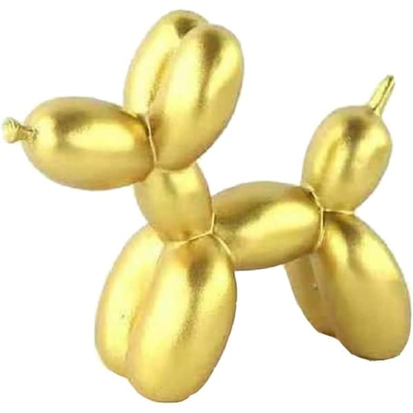 Ballonghundsskulptur i harts, Mini djurhantverksfigur Silver Silver