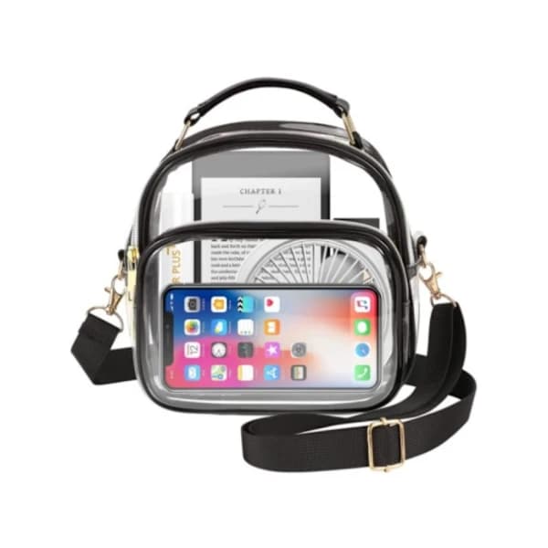 Klar taske Transparent taske SORT Black