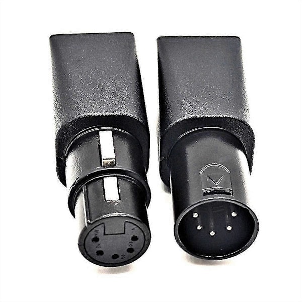 1 par DMX til RJ45-stik RJ45 Ethernet til 5-benet XLR Hun & Han Adapter kompatibel med Audio Video