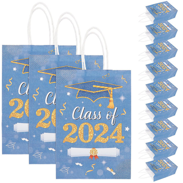 12 stk. Gaveposer til Graduation Godteriposer Papir Gaveposer Party Favorposer Håndholdte Gaveposer