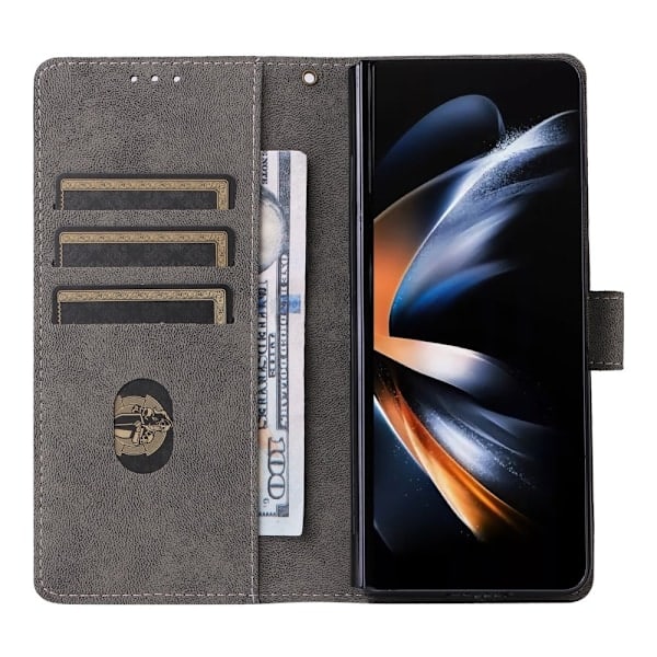 Galaxy Z Fold 6 Etui RFID Læder Sort