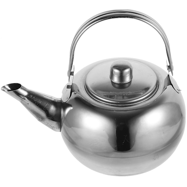 Tykk tekande i rustfrit stål, isoleret kedel, termokande, vandkande til køkken, restaurant, hotel (sølv, 1L)