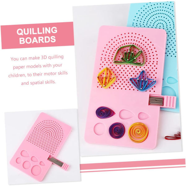 Quillingverktyg 1 st Quillinghantverk Bärbar Pappershandgjord Maskin av Enhetskortlindningsguideverktyg Hantverk DIY Rutnålverktyg Stickplatta