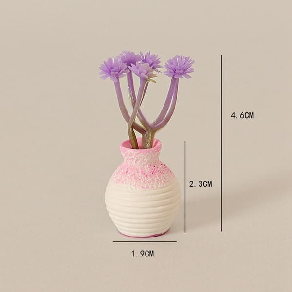 Dukkehus Miniature plastsimuleringsvase 2 2