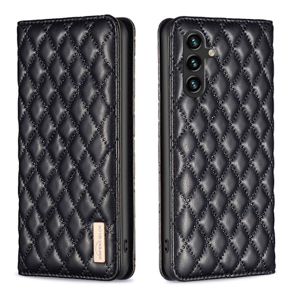 Samsung Galaxy A35 5G Fodral Flip Diamant Läder Svart