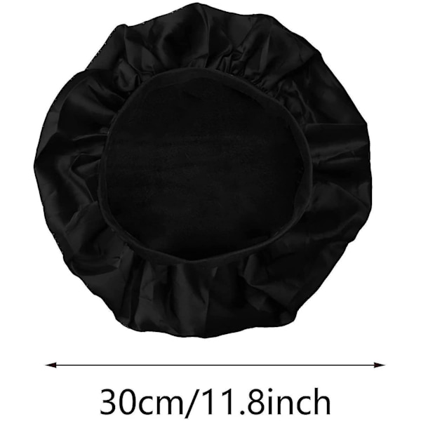 3 stycken Satin Bonnet Sovhuva, Sov Silke Bonnet Bred Band Satin Huva Silke Natt Sov Rea