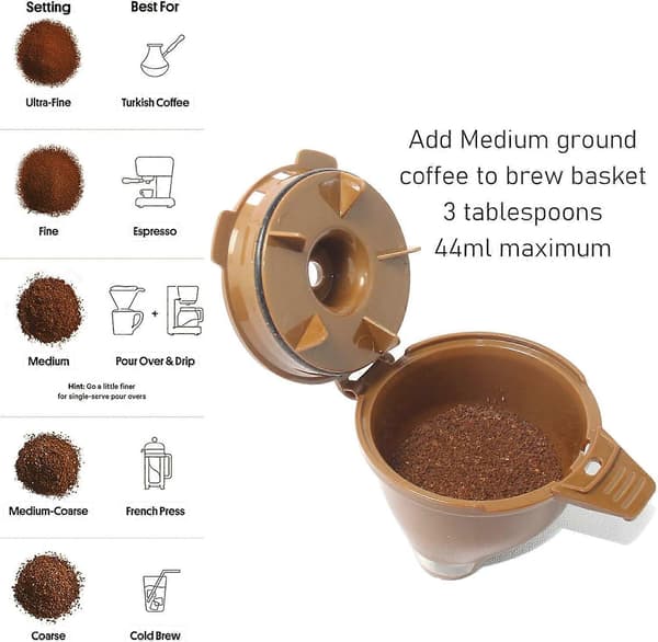 2-pack Bryggkorg Enkel Portion Malet Kaffe För Hamilton FlexBrew Modeller