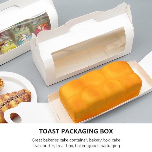 5 stk. Toast Emballageæsker Brødkasser Bærbare Håndholdte Bage Madkasser