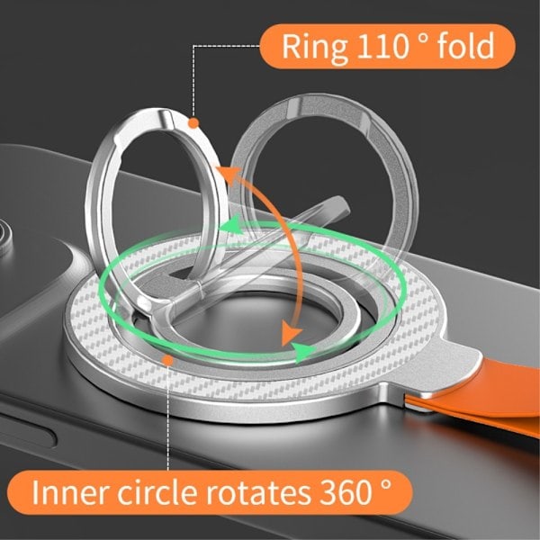 MagSafe Magneettinen Rengaspidike/jalusta Musta