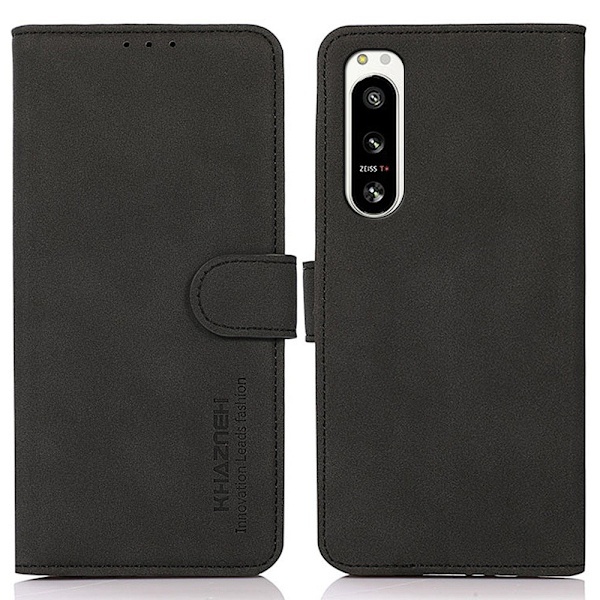 KHAZNEH Sony Xperia 5 IV Etui Retro Læder Sort