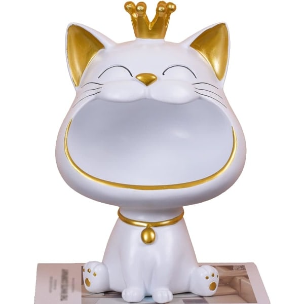 Laughing Cat Figurines Statue, Large Storage Box