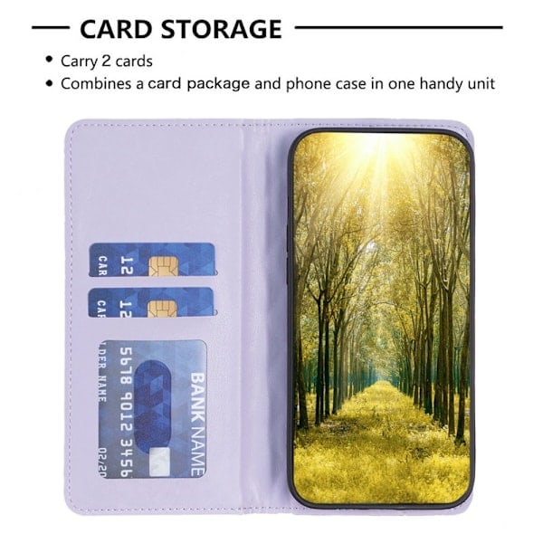 Samsung Galaxy A35 5G Fodral Flip Diamant Läder Lila