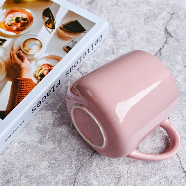 Stor blank kaffemugg i keramik, tekopp för kontor och hem, 414 ml, tål diskmaskin och mikrovågsugn, 1-pack